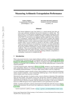 Measuring Arithmetic Extrapolation Performance