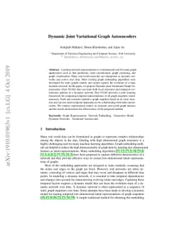 Dynamic Joint Variational Graph Autoencoders