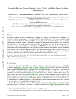 Generating Relevant Counter-Examples from a Positive Unlabeled Dataset
  for Image Classification