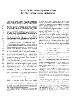 Inexact Online Proximal-gradient Method for Time-varying Convex
  Optimization