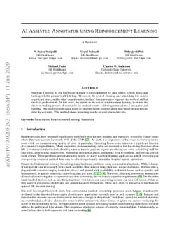 AI Assisted Annotator using Reinforcement Learning