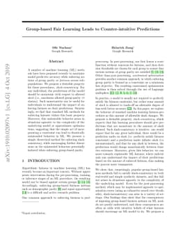 Group-based Fair Learning Leads to Counter-intuitive Predictions