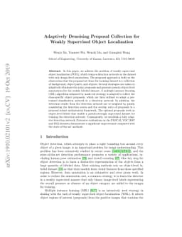 Adaptively Denoising Proposal Collection for Weakly Supervised Object
  Localization