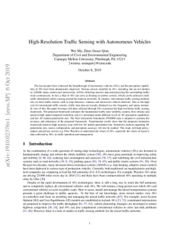 High-Resolution Traffic Sensing with Autonomous Vehicles
