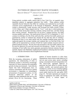Patterns of Urban Foot Traffic Dynamics