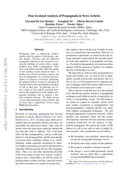 Fine-Grained Analysis of Propaganda in News Articles