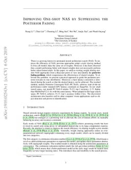 Improving One-shot NAS by Suppressing the Posterior Fading
