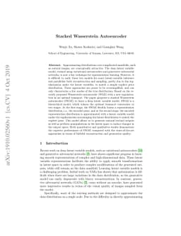 Stacked Wasserstein Autoencoder