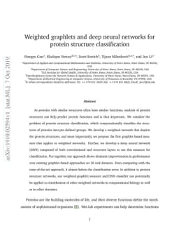 Weighted graphlets and deep neural networks for protein structure
  classification