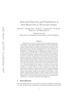 Multi-label Detection and Classification of Red Blood Cells in
  Microscopic Images