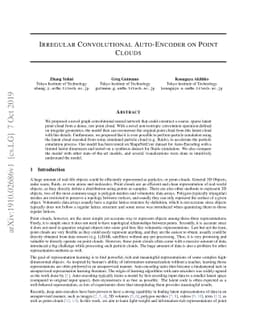 Irregular Convolutional Auto-Encoder on Point Clouds