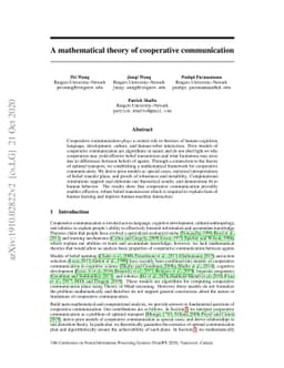 A mathematical theory of cooperative communication