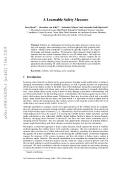 A Learnable Safety Measure