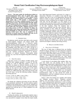 Mental Task Classification Using Electroencephalogram Signal
