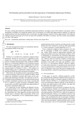 On Polyhedral and Second-Order Cone Decompositions of Semidefinite
  Optimization Problems