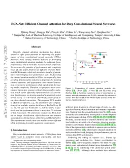 ECA-Net: Efficient Channel Attention for Deep Convolutional Neural
  Networks
