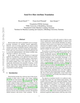 Semi Few-Shot Attribute Translation