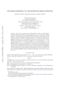 Penalized regression via the restricted bridge estimator
