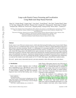 Large-scale Gastric Cancer Screening and Localization Using Multi-task
  Deep Neural Network