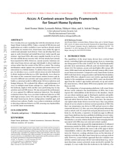 Aegis: A Context-aware Security Framework for Smart Home Systems