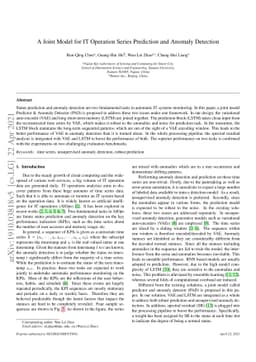 A Joint Model for IT Operation Series Prediction and Anomaly Detection