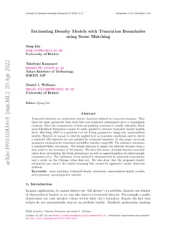 Estimating Density Models with Truncation Boundaries using Score
  Matching