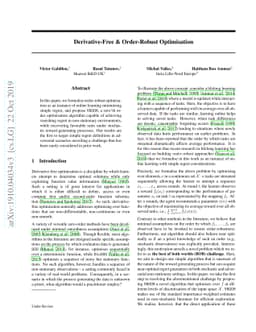 Derivative-Free & Order-Robust Optimisation