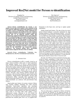 Improved Res2Net model for Person re-identification