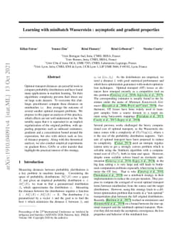 Learning with minibatch Wasserstein : asymptotic and gradient properties