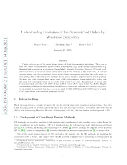 Understanding Limitation of Two Symmetrized Orders by Worst-case
  Complexity