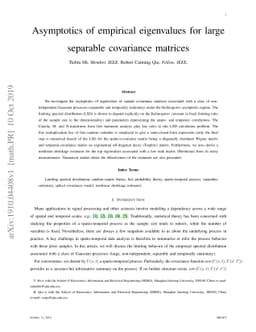 Asymptotics of empirical eigenvalues for large separable covariance
  matrices