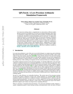 QPyTorch: A Low-Precision Arithmetic Simulation Framework