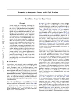 Learning to Remember from a Multi-Task Teacher