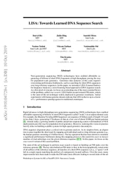 LISA: Towards Learned DNA Sequence Search
