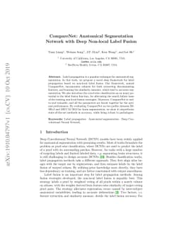 CompareNet: Anatomical Segmentation Network with Deep Non-local Label
  Fusion
