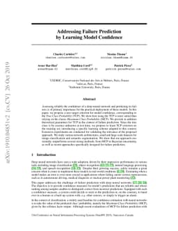 Addressing Failure Prediction by Learning Model Confidence