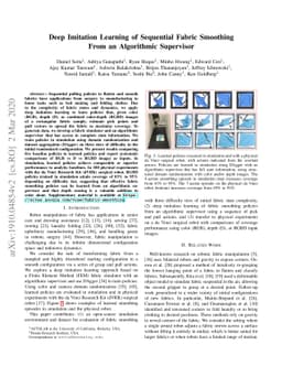 Deep Imitation Learning of Sequential Fabric Smoothing From an
  Algorithmic Supervisor