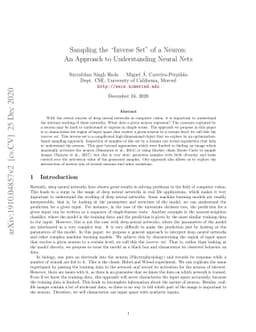 Sampling the "Inverse Set" of a Neuron: An Approach to Understanding
  Neural Nets