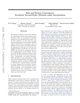 Fast and Furious Convergence: Stochastic Second Order Methods under
  Interpolation