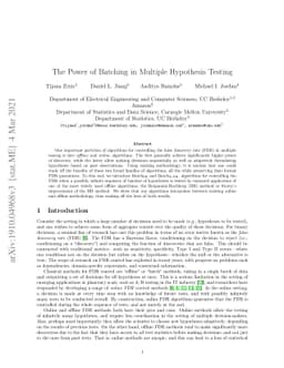 The Power of Batching in Multiple Hypothesis Testing