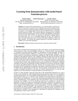 Learning from demonstration with model-based Gaussian process