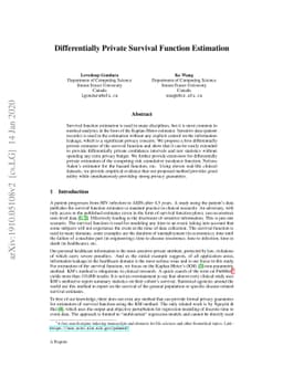 Differentially Private Survival Function Estimation
