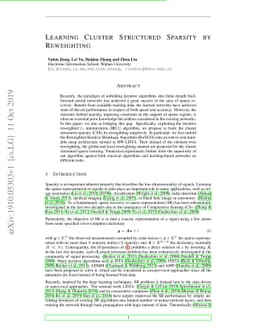Learning Cluster Structured Sparsity by Reweighting