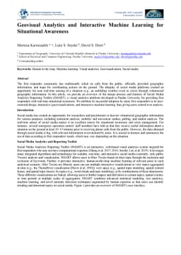 Geovisual Analytics and Interactive Machine Learning for Situational
  Awareness