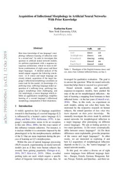 Acquisition of Inflectional Morphology in Artificial Neural Networks
  With Prior Knowledge