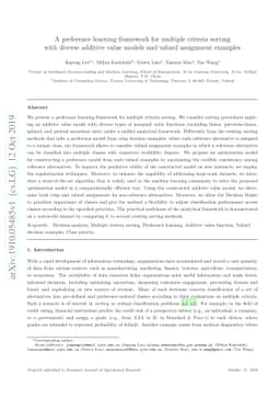 A preference learning framework for multiple criteria sorting with
  diverse additive value models and valued assignment examples