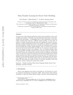 Deep Transfer Learning for Source Code Modeling