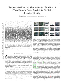 Stripe-based and Attribute-aware Network: A Two-Branch Deep Model for
  Vehicle Re-identification