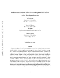 Flexible distribution-free conditional predictive bands using density
  estimators