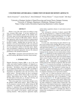 Unsupervised Adversarial Correction of Rigid MR Motion Artifacts